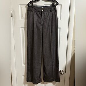 Anthropologie Elevenses Gray Silver Metallic Pants - Size 8 - NWT